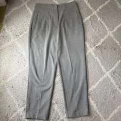 ZARA グレー スラックス L ハイウエストパンツ