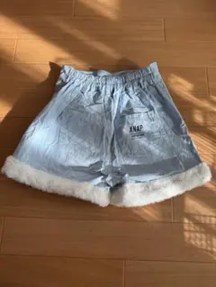 ANAP kids♡ファー付きショートパンツ♡ライトブルー♡美品♡サイズ120♡