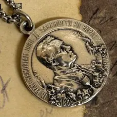 1908年 教皇ピウス10世 50周年 メダイ ネックレス フランスアンティーク
