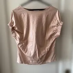 BEAUTY&YOUTH ベージュピンク Tシャツ 半袖 変形袖