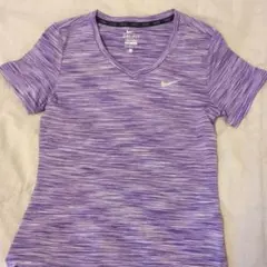 NIKE DRI-FIT Vネック Tシャツ パープル Sのサムネイル