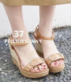 【PELLICO SUNNY 】37バックル付 ウェッジソール　サンダルのサムネイル