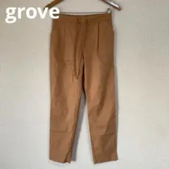 グローブ grove テーパードイージーパンツ ドロスト ベージュ Ｓのサムネイル