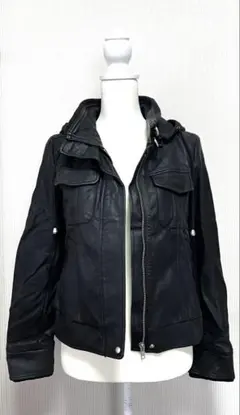 美品 Bou Jeloudブラックジャケット フード付きのサムネイル