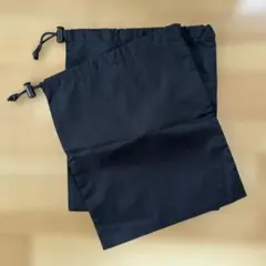 HANAEMORI ブラック 巾着袋 2個セット