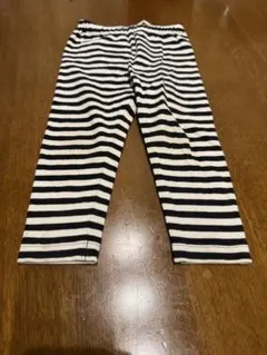 UNIQLO ベビー レギンス 80 黒と白ストライプ