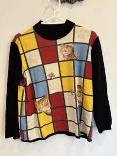 クニオコレクション　猫　カットソー　ニット