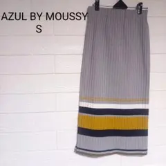 AZUL BY MOUSSY　マルチボーダー　ミディタイトスカート　リブ　Sのサムネイル