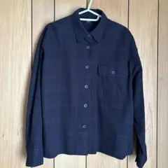 UNIQLOダークネイビー チェック柄 シャツ ジャケットMサイズ