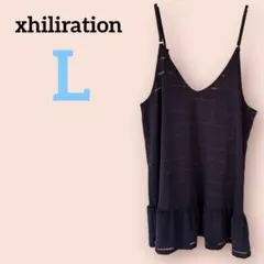 美品✨xhiliration 【Ｌ】エクスヒラ　ノースリーブミニワンピース 黒