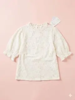 【新品タグ付き】青木美沙子×しまむら m petit シアーレーストップス