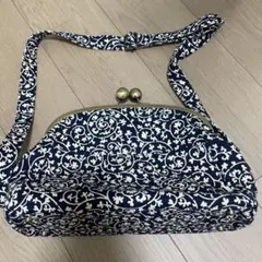 m*a様 AYANOKOJI ネイビーがま口バッグ