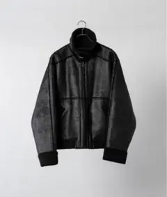soerte スタンドカラーフェイクムートンジャケット ブラック 3 soerte（ソエルテ）の「Stand collar fake mouton jacket