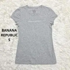 BANANA REPUBLIC グレー 半袖ロゴTシャツ Sのサムネイル