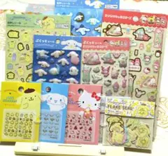 サンリオキャラクターズ シール【ぷくっとシール、箔押し、ネイル、フレーク】オマケ