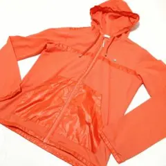美品レディースLL★ellesse オレンジドライメッシュ生地 ジップパーカーのサムネイル