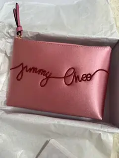 【新品未使用】JIMMY CHOO ジミーチュウ サテン ロゴ ポーチ 小物入れのサムネイル