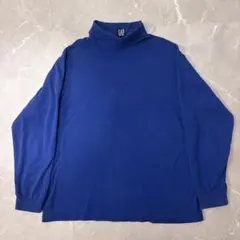 90's vintage OLD GAP タートルネック カットソー 青