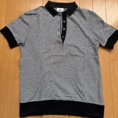 LACOSTE ポロシャツ ボーダー 黒