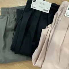GU バレルアンクルパンツ Sサイズ 3本セット（ブラック・オリーブ・ピンク）