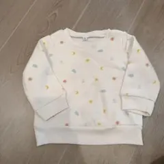 ホワイト トレーナー 星月雲柄