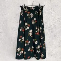 マジェストイックレゴン　フレアスカート　Ｓ　花柄　総柄　ロング　ウエストゴム