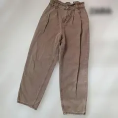 ZARA　ハイウェストデニム　ブラウン