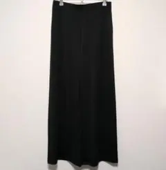 UNIQLO ユニクロ クレープジャージーストレートパンツ 丈長め 黒