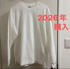 UNIQLO U AIRism コットンクルーネックTシャツ 長袖 ロンT 白