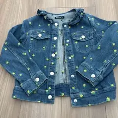 moujonjon 120cm 花柄　アウター　キッズ　デニムジャケット　春