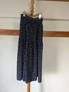 最終値下げ！DRESSTERIOR　ドット柄 フレアスカート ロング丈のサムネイル
