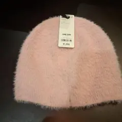 【新品未使用】GU フェザーヤーンニットキャップ ピンク