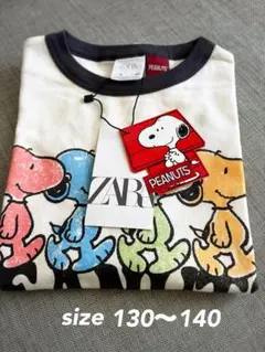 【タグ付き新品】 SNOOPY Tシャツ130 ZARA デニムダンガリー