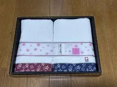 今治タオル 桜模様ハンドタオル・フェイスタオルセット 各1枚入り