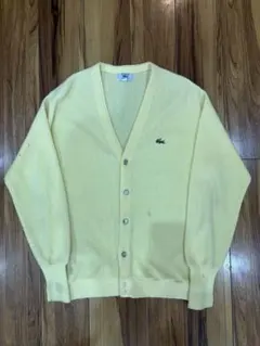 L サイズ 黄色 イエロー ラコステ LACOSTE アクリル カーディガン