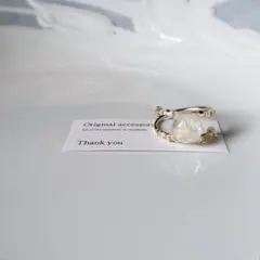 *忘れな草×bullion*milky yellow ワイヤー フリーリング 忘れな草×bullion*パープル ワイヤーリング - メルカリ