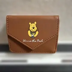 プーさん　三つ折財布　ミニ財布　ブラウン　ディズニー　キッズ　レディース　メンズ