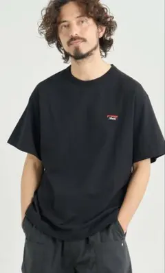 【新品】ナンガ エコ ハイブリッド ボックスロゴ Tシャツ　ブラックL