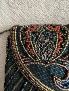 レディース　総ビーズ刺繍　クラッチ　パーティ　ショルダー　バッグ