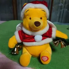 くまのプーさん サンタぬいぐるみ 鈴付き 未使用 サイズ・25cm歌付き