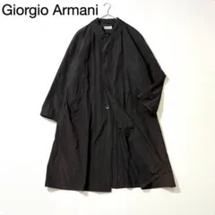 【ヴィンテージ（美品）】GIORGIO ARMANI ステンカラーコート 黒 ARMANI COLLEZIONI - アルマーニ コレッツォーニ／ARMANI COLLEZIONI