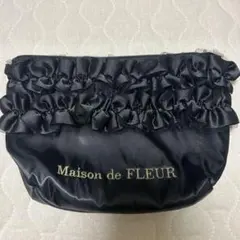 Maison de FLEUR ⭐︎チュール フリル ポーチ⭐︎ブラック⭐︎