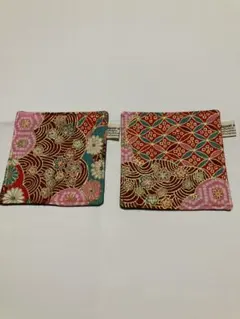 【ハンドメイド】和柄コースター2枚