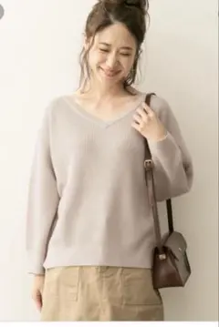 アーバンリサーチロッソROSSOウォッシャブルＶネックニットＶネックプルオーバー