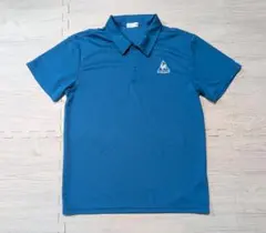 362　le coq sportif ゴルフウェア ポロシャツ 青緑　サイズLのサムネイル