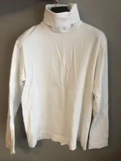 UNITED ARROWS ホワイト タートルネック カットソー