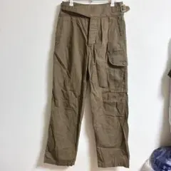 バナナリパブリック　ツータック　グルカ　カーゴパンツ　コットン　リネン　ワイドのサムネイル