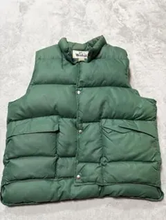 70s ウールリッチ　ダウンベスト　ヴィンテージ　古着　ボタン無地　レア