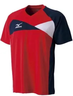 Mizuno 卓球ウェア Vネック 赤青白 Sサイズ