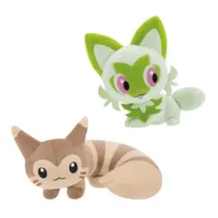 ポケモン　ぬいぐるみ　オオタチ・ニャオハ